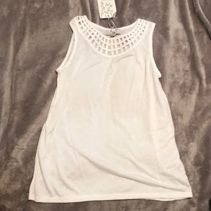 Cute collar neck detail tank new with tags